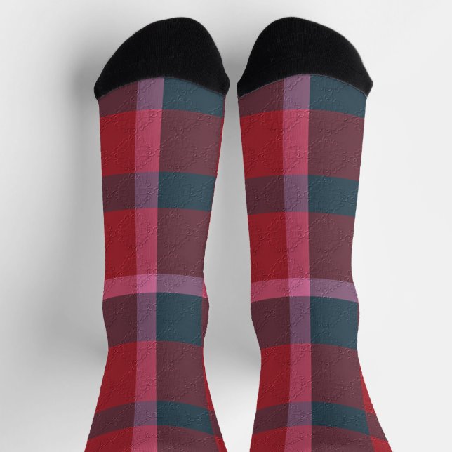 Calcetines Plaid Decorativo (Arriba)