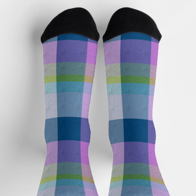 Calcetines Plaid Decorativo (Arriba)
