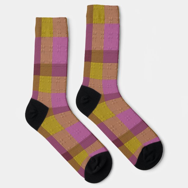 Calcetines Plaid Decorativo (Derecha)