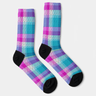 Calcetines Plaid Decorativo