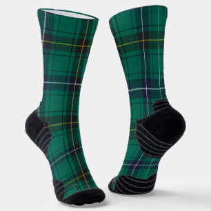 Calcetines Plaid Henderson Green Black Check Tartan
