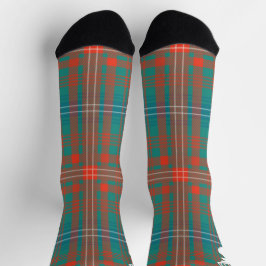Calcetines Plaid Rustic Clan Wilson Naranja Tartán