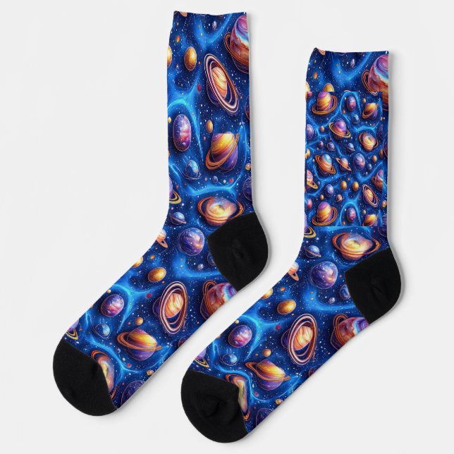 Calcetines Planetas de la luna galaxia (Izquierda)
