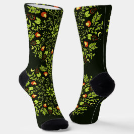 Calcetines Plantas de setas de poción de bruja verde naturale