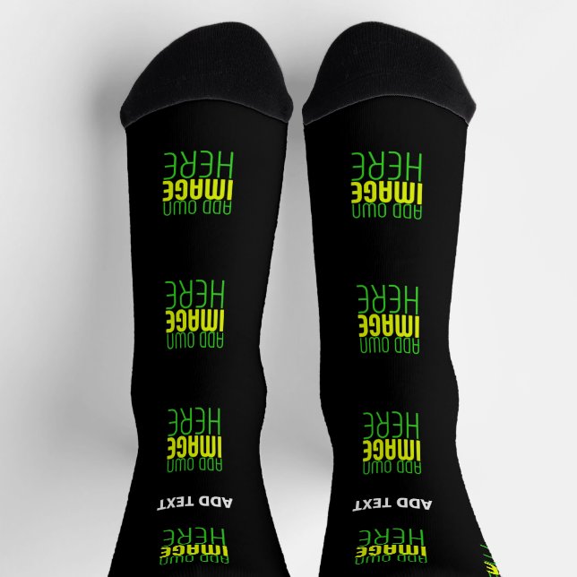 CALCETINES PLANTILLA DE TEXTO DE IMAGEN NEGRA SENCILLA EDITAB (Arriba)