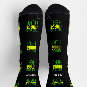 CALCETINES PLANTILLA DE TEXTO DE IMAGEN NEGRA SIMPLE EDITABLE