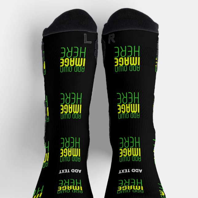 CALCETINES PLANTILLA DE TEXTO DE IMAGEN NEGRA SIMPLE EDITABLE (Arriba)