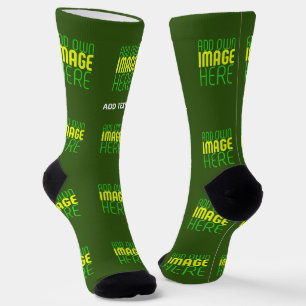 CALCETINES PLANTILLA DE TEXTO DE IMAGEN VERDE MODERNA EDITABL