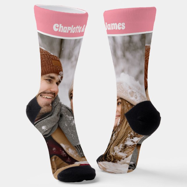 Calcetines Plantilla de texto y fotografía de Novedad de dive (Angular)