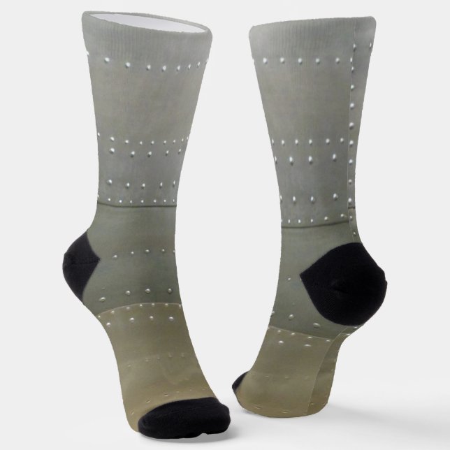 Calcetines Plata Steampunk Metalizado con rejas (Angular)