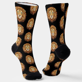 Calcetines Portrait lion head front view