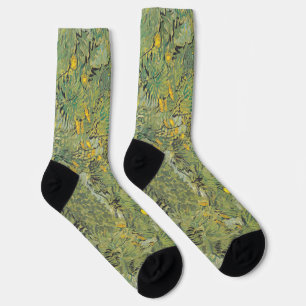 Calcetines Prado Amarillo de Van Gogh - Arte Floral Clásico