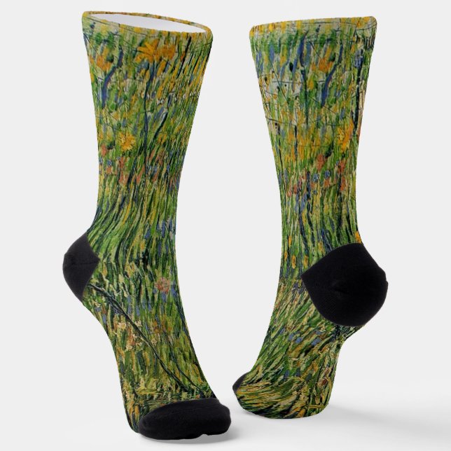 Calcetines Prado en flor de Vincent van Gogh (Angular)