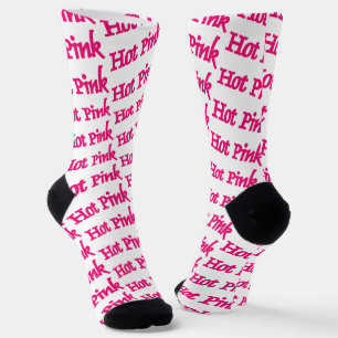 Calcetines premium blancos de palabra rosa calient
