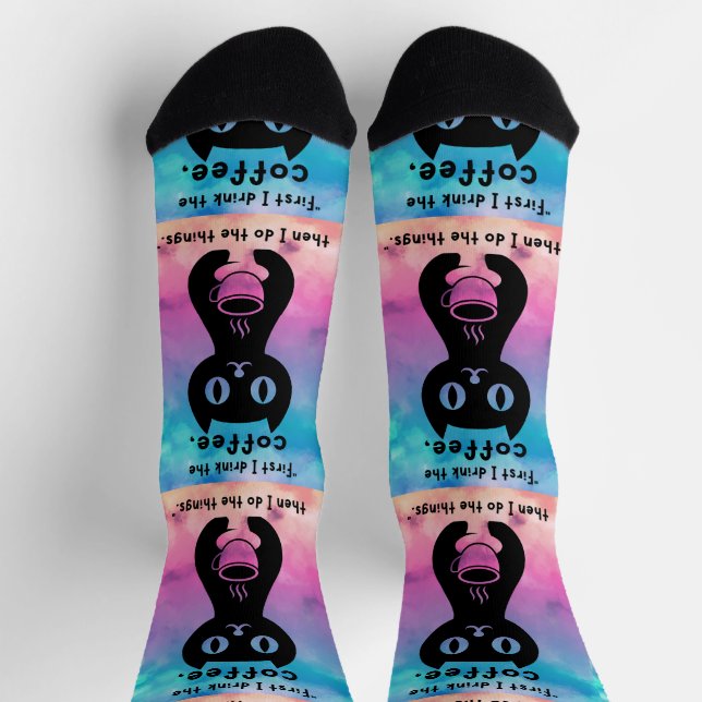 Calcetines Primero bebo el café y luego hago esto (Arriba)