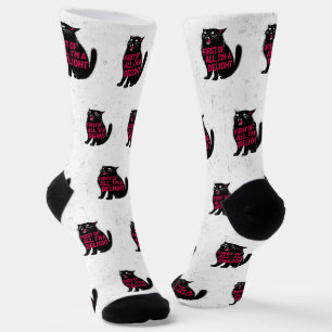 Calcetines Primero que nada soy un delicioso gato negro rugie