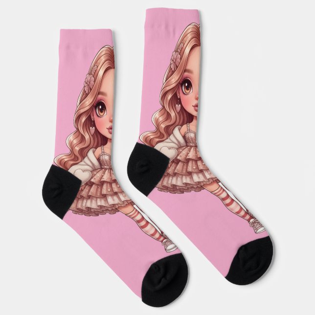 Calcetines princesa de corazones dall (Derecha)