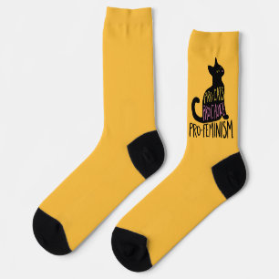 Calcetines Pro-gatos Pro-elección pro-feminismo