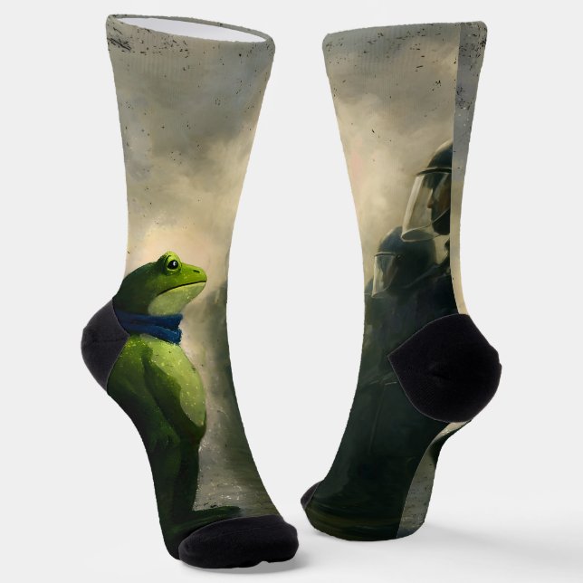 Calcetines Protesta de la Rana de Portland (Angular)