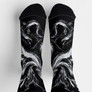 Calcetines Pulpo Kraken de fluido de tinta abstracta