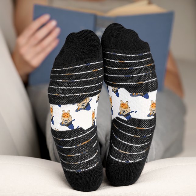 Calcetines Pumpkin Witch Dog (Abajo)
