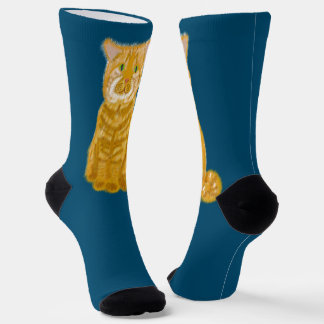 Calcetines Punkin Naranja Tabby Gatos