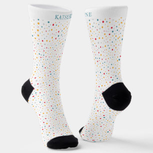 Calcetines Punto blanco multicolor personalizable