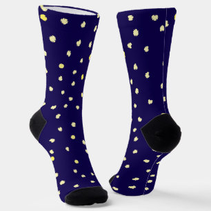 Calcetines puntos amarillos en la marina