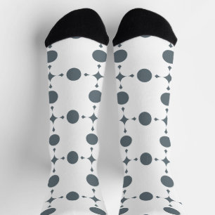 Calcetines Puntos de Polka Gris, Patrón De Punto De Polka, Pu