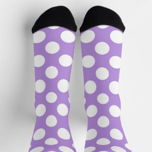 Calcetines Puntos de Polka Púrpura, Patrón De Punto De Polka,