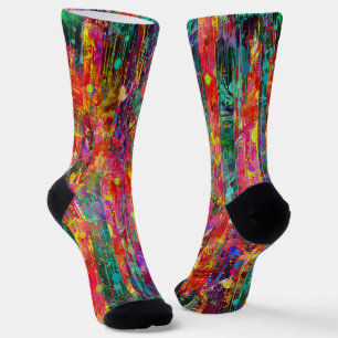 Calcetines Puntos en Franjas Multicolores