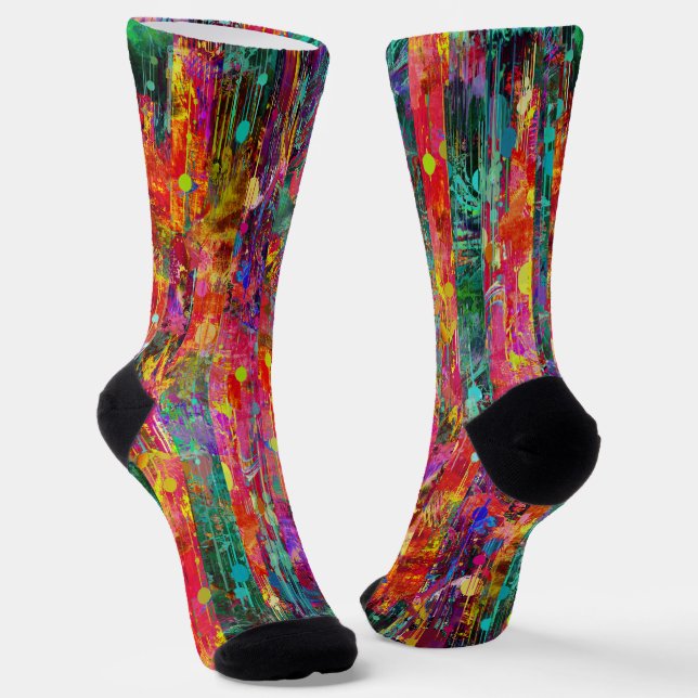 Calcetines Puntos en Franjas Multicolores (Angular)