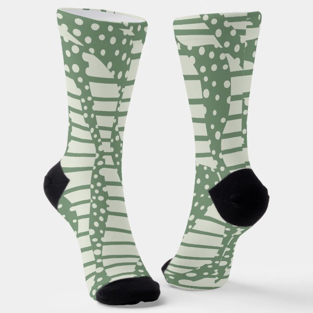 Calcetines Puntos y franjas 2 - Verde (Angular)