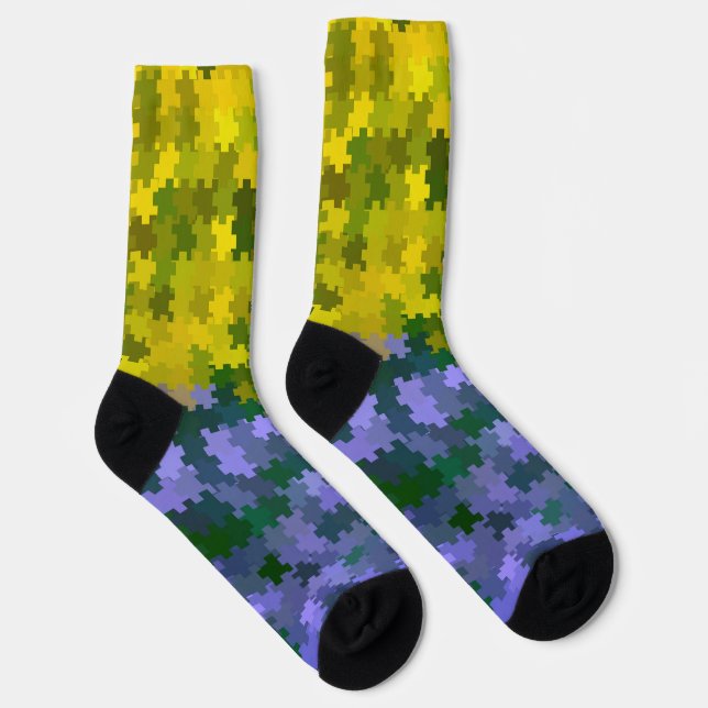 Calcetines Púrpura y amarillo (Derecha)
