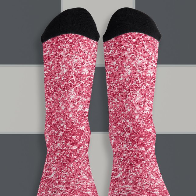 Calcetines Purpurina de lujo Sparkly Magenta Berry (Magenta Berry Glitter Socks)