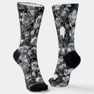 Calcetines Purpurina de patrón de Diamon