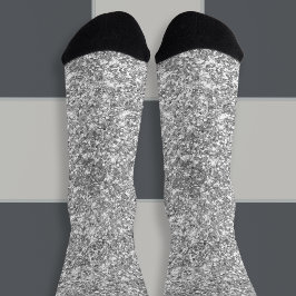Calcetines Purpurina Gris Sparkly Silver de lujo