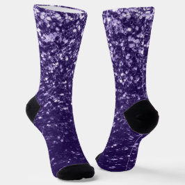 Calcetines Purpurina morado ultravioleta oscuro chispas