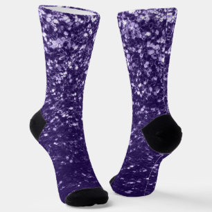 Calcetines Purpurina morado ultravioleta oscuro chispas