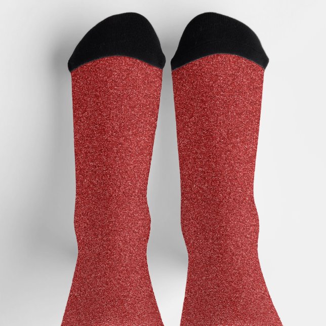 Calcetines Purpurina Rojo, Esparkle, Fondo Purpurina (Arriba)