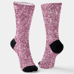 Calcetines Purpurina rosa sugestivo y lujoso