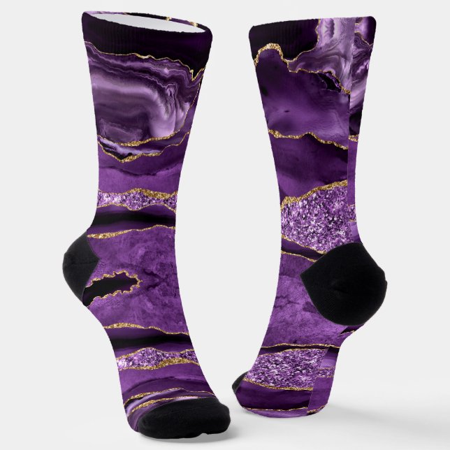 Calcetines Purpurinas de oro morado (Angular)