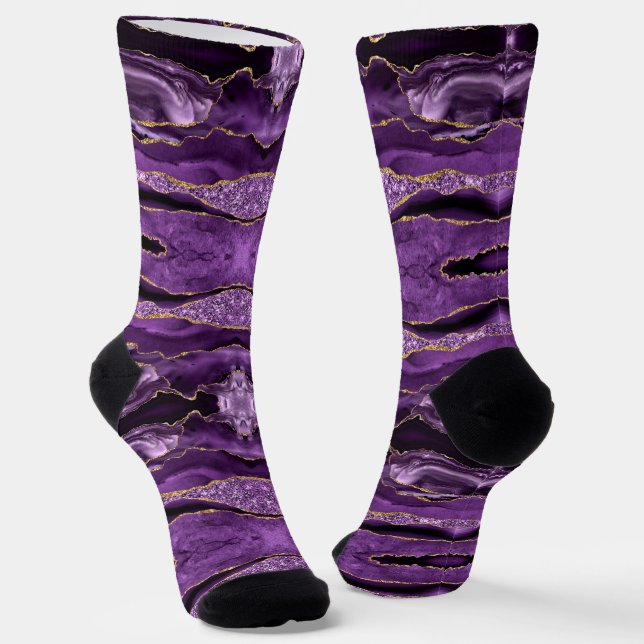 Calcetines Purpurinas de oro morado (Angular)