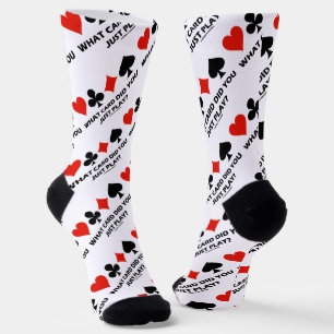Calcetines ¿Qué carta acabas de jugar? Cuatro trajes de carta