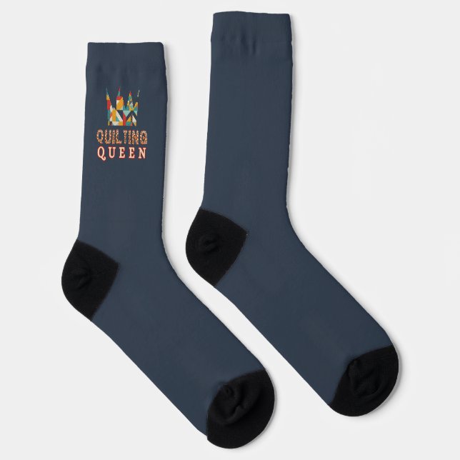 Calcetines Quilting Queen - Funny Quilter - Quilting Lovers  (Derecha)