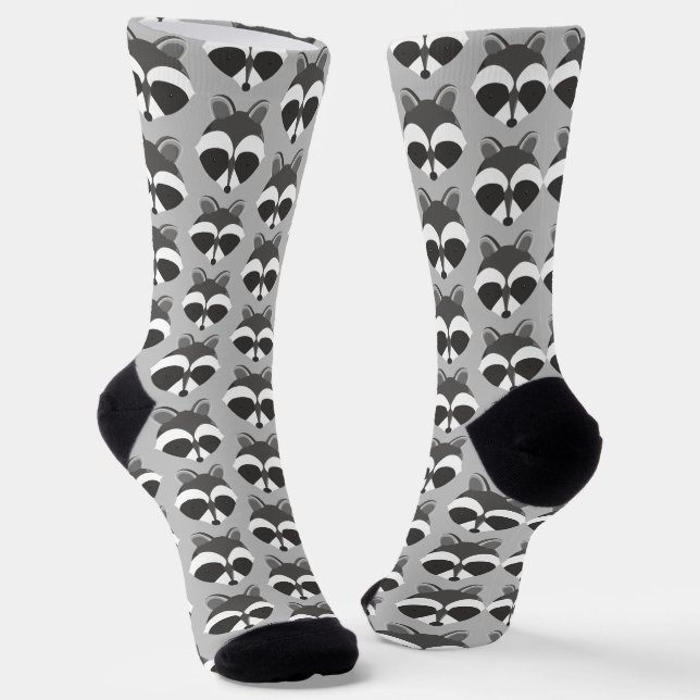 Calcetines Raccoon Cute Face Pattern Animal (Angular)