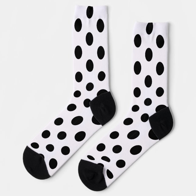 Calcetines Racing Silks Dots Black on White Derby Polka Dot (Izquierda)