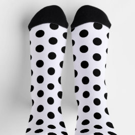 Calcetines Racing Silks Dots Black on White Derby Polka Dot