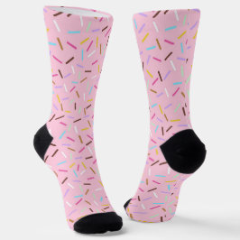 Calcetines Rainbow Pink Donut Sprinkles Gift Socks