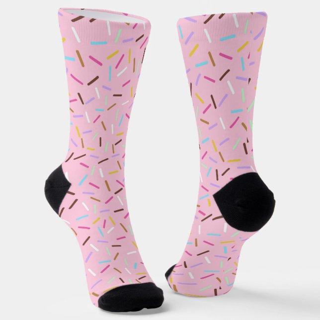 Calcetines Rainbow Pink Donut Sprinkles Gift Socks (Angular)